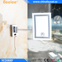 Square Wall Mounted Magic LED Mirror with 3X Magnify